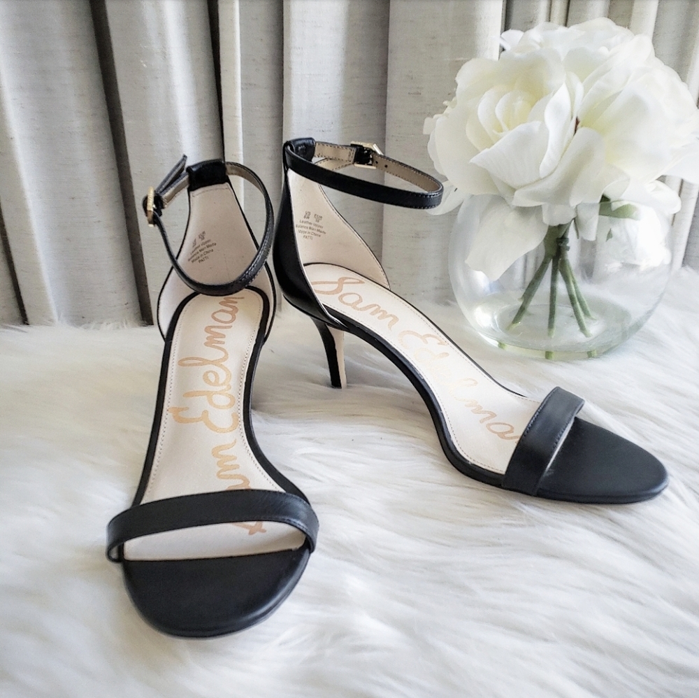 Sam Edelman Black Leather Heels